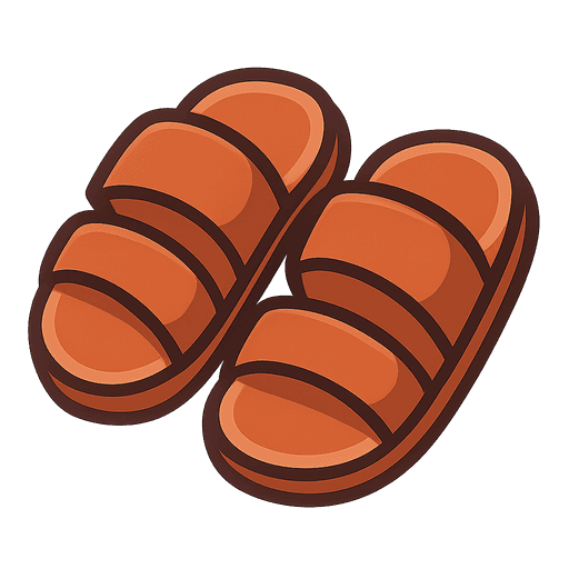 Sandals with the Tamil word செருப்பு