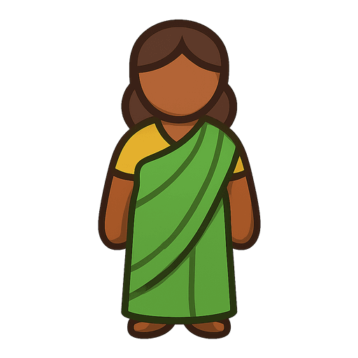 Saree with the Tamil word புடவை