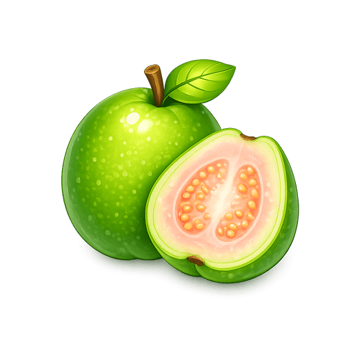 Guava with the Tamil word கொய்யாப்பழம்
