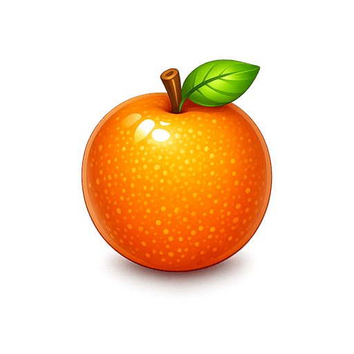 Orange with the Tamil word ஆரஞ்சு