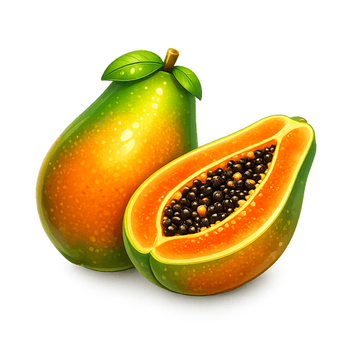 Papaya with the Tamil word பப்பாளி