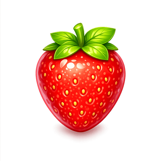 Strawberry with the Tamil word ஸ்ட்ராபெர்ரி