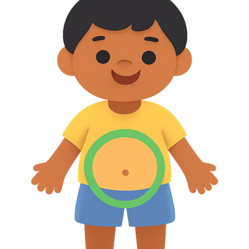 Stomach with the Tamil word வயிறு