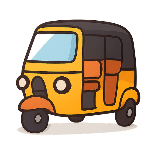 Auto rickshaw with the Tamil word ஆட்டோ