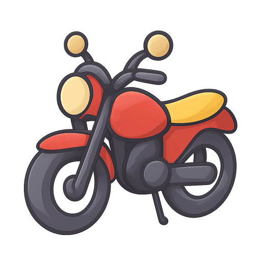 Motorbike with the Tamil word மோட்டார் சைக்கிள்